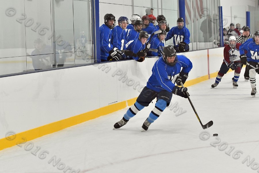 Wheaton College Men\'s Ice Hockey vs Middlesex Community College. - Photo By: KEITH NORDSTROM